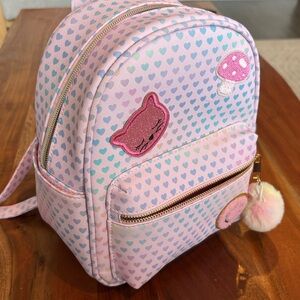Pink and Blue Heart Kids Backpack